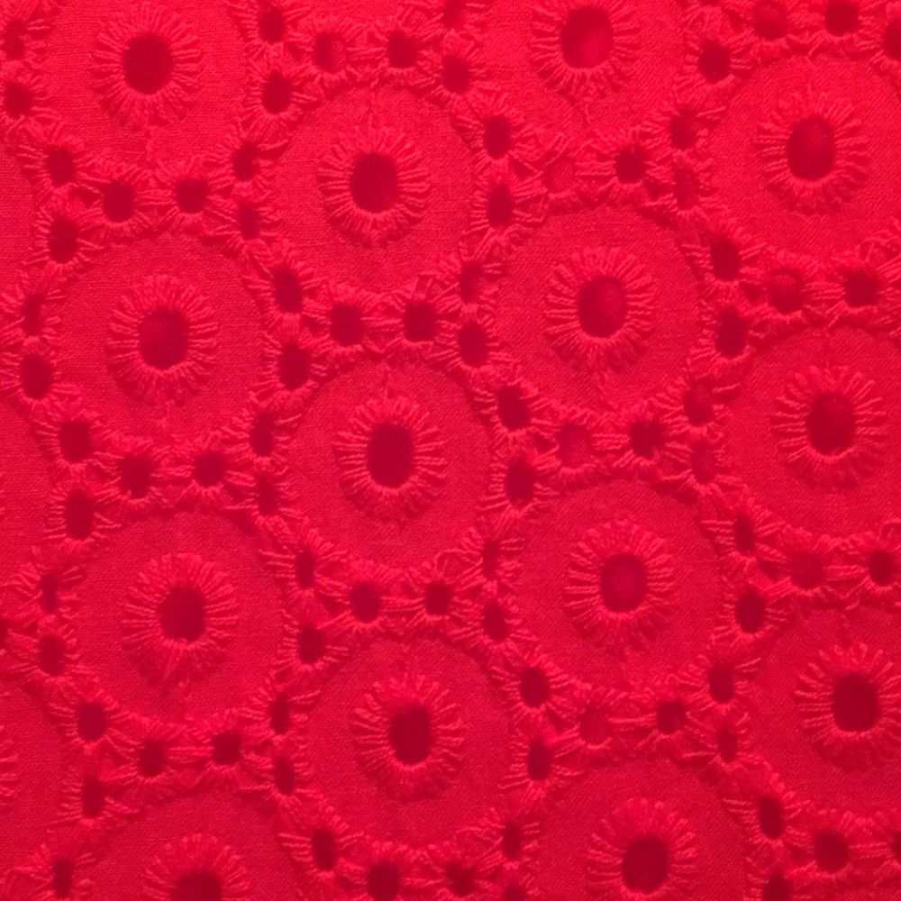 SALE Red Eyelet Dress - Picture 3 of 6